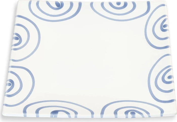 Gmundner Keramik Blaugeflammt Dessertteller Trend 20x20cm