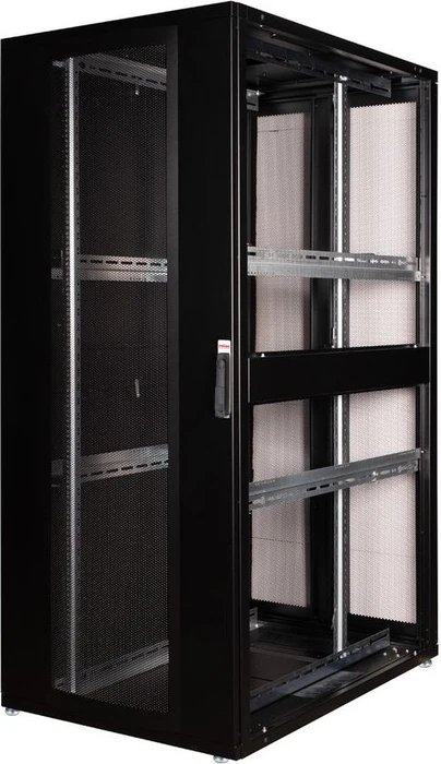 Roline / Secomp Pro Serie 19" Serverschrank 42HE, montiert, Gitternetztür, IP20, RAL 9005, 1200mm tief