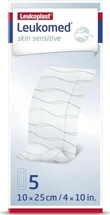 BSN medical Leukomed skin sensitive Pflaster steril, 10 x 25cm, 5 Stück
