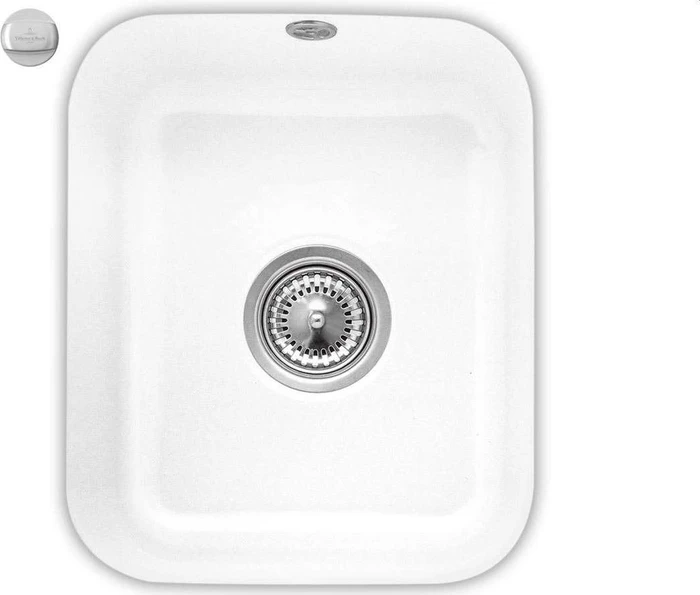 Villeroy & Boch Cisterna 45 Unterbau Becken mittig mit Ablauffernbedienung snow white