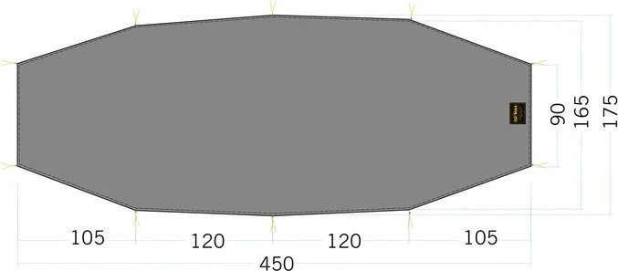 Tatonka Rokua 3 Floor Sheet LT 450x155cm Zeltunterlage