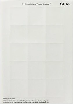Gira Beschriftungsbögen 51x51mm