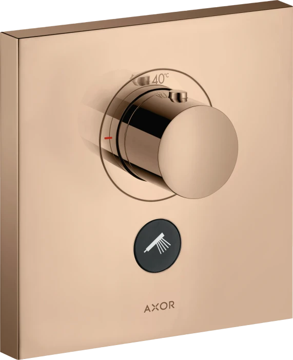 Hansgrohe Axor ShowerSelect Thermostat HighFlow Unterputz eckig für 1 Verbraucher und einen zusätzlichen Abgang polished red gold