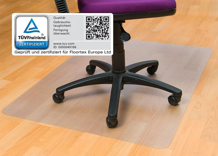 Floortex Cleartex Advantagemat antimikrobielle Bodenschutzmatte für Hartböden, transparent, Vinyl