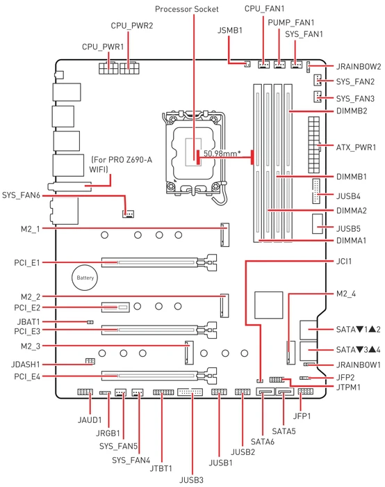 MSI PRO Z690-A (Intel 1700)