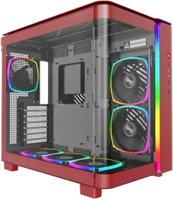 Montech King 95 Pro Vibrant Red, rot, Glasfenster