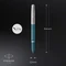 Parker 51 teal blue resin/chrome trim, rechte Hand, fein, Geschenkbox Vorschaubild
