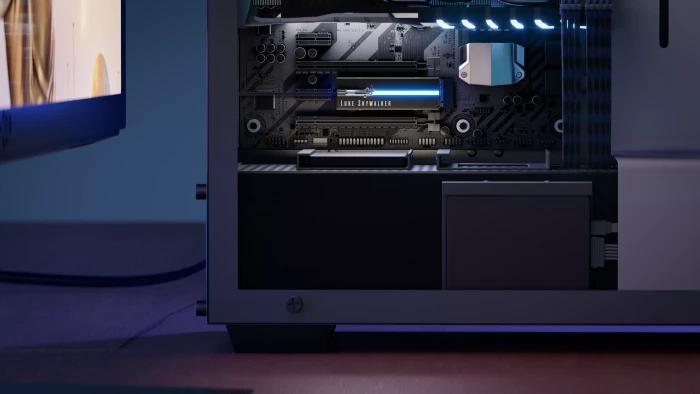 Seagate FireCuda 530 Heatsink SSD +Rescue - Lightsaber Collection Special Edition 2TB, M.2 2280 / M-Key / PCIe 4.0 x4, Kühlkörper
