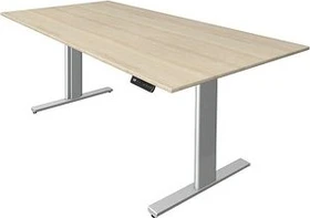 Kerkmann Move 3 elektrisch höhenverstellbarer Sitz-Steh-Schreibtisch 200x100cm Ahorn/silber