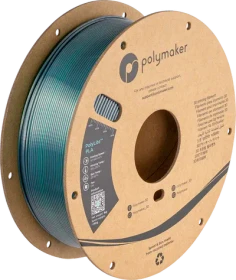 Polymaker PolyLite Silk PLA, Jadeite Green-Chrome, Spule, 1.75mm, 1.00kg