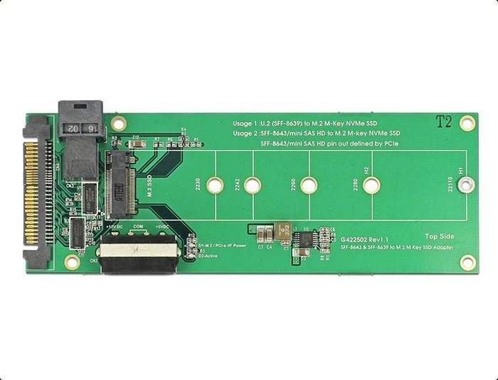 DeLOCK U.2 2.5" -> M.2 PCIe, U.2 2.5" -> U.2 miniSAS HD