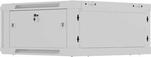 Lanberg WF01 Series 19" Wandschrank 4HE, hängend, Flatpack, Gitternetztür, IP20, RAL 7035, 600mm tief