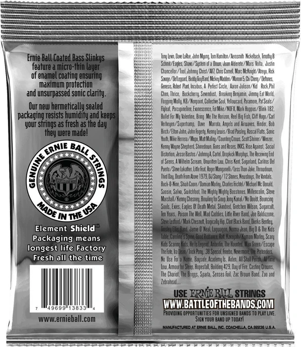 Ernie Ball Coated Bass Hybrid Slinky