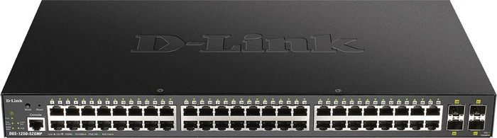 D-Link DGS-1250 Rackmount Gigabit Smart Switch, 48x RJ-45, 4x SFP+, 370W PoE+