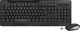 LogiLink 2.4GHz Funk Tastatur & Maus Combo Set schwarz, USB, DE