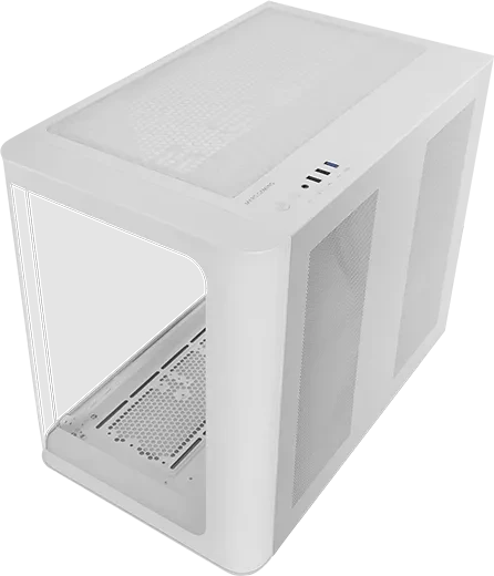 Mars Gaming MC-Fusion White, Glasfenster