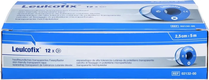 BSN medical Leukofix Fixierpflaster, 2.5cm x 5m, 12 Stück