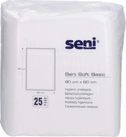 Seni Soft Basic Bettschutzeinlage, 60x90cm, 25 Stück