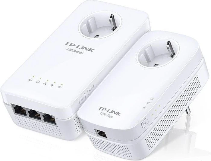 TP-Link AV1200 Gigabit Passthrough Powerline ac Wi-Fi Kit, Powerline/WLAN-Access Point und Powerline-Adapter Set, 2er-Bundle