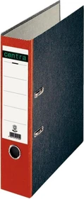 Centra Standard Ordner 2-Ring Wolkenmarmor, 80mm, A4, grau/rot