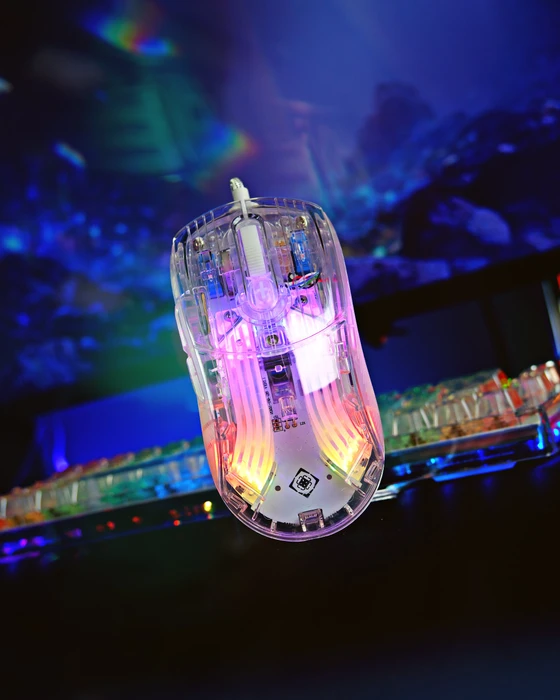 Deltaco DM330 RGB Gaming Mouse transparent, USB