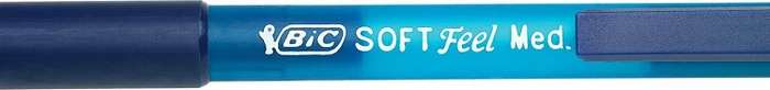 BIC Soft Feel 0.4mm Kugelschreiber blau/transparent, 12er-Pack