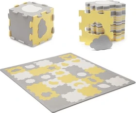 Kinderkraft Puzzlematte 3D Luno Shapes 30-tlg. gelb