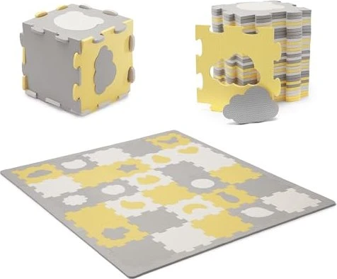 Kinderkraft Puzzlematte 3D Luno Shapes 30-tlg. gelb