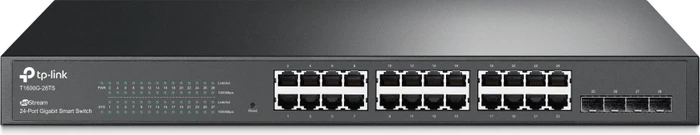 TP-Link T1600G JetStream Rackmount Gigabit Smart Switch, 24x RJ-45, 4x SFP (T1600G-28TS (TL-SG2424))