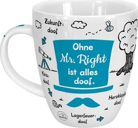 Sheepworld Kaffeebecher Mr. Right ist alles doof 500ml