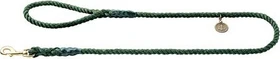 Hunter List Führleine für Hunde, Messingbeschlähge, Handschlaufe, maritim, 1.2x140cm, oliv