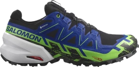 Salomon Spikecross 6 GTX black/surf the web/green gecko