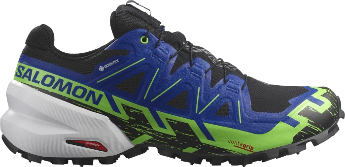 Salomon Spikecross 6 GTX black/surf the web/green gecko