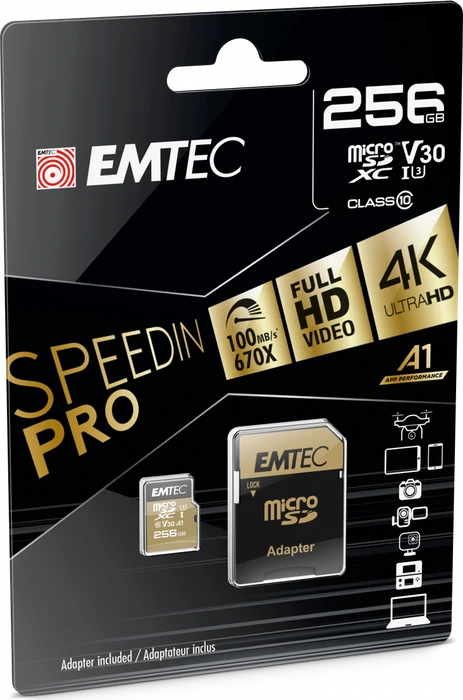 Emtec SpeedIN PRO R95/W85 256GB Kit, UHS-I U3, A1, Class 10