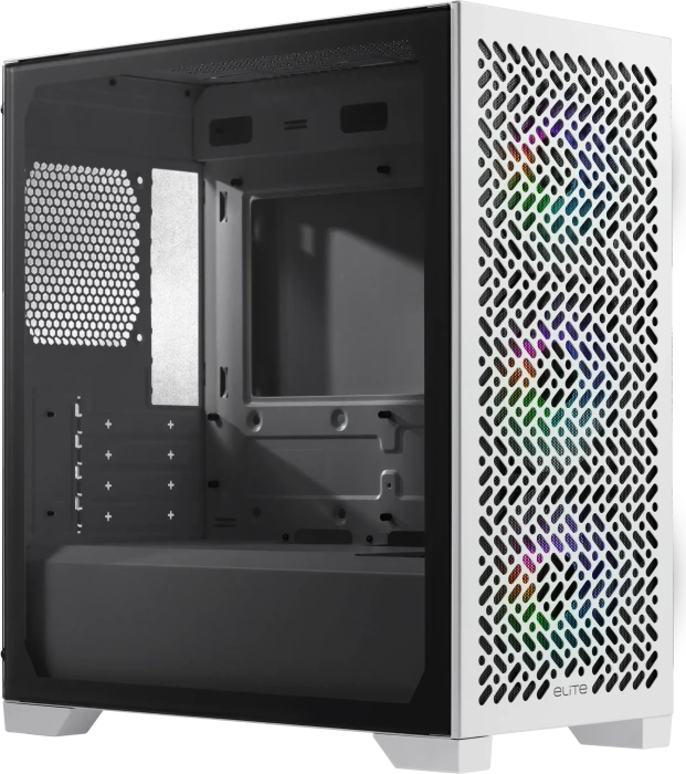 Cooler Master Elite 302 White, weiß, Glasfenster