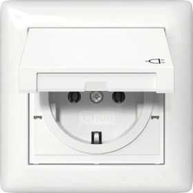 Gira System 55 Abdeckung SCHUKO-Steckdose, reinweiß