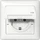 Gira System 55 Abdeckung SCHUKO-Steckdose, reinweiß (4157 03)