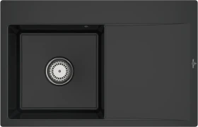 Villeroy & Boch Subway Style 45 Flat flächenbündig Becken links pure black