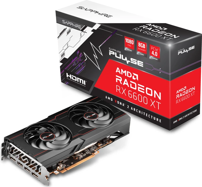 Sapphire Pulse Radeon RX 6600 XT, 8GB GDDR6, HDMI, 3x DP, lite retail