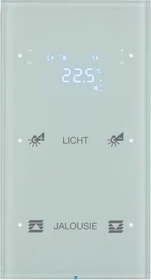 Berker KNX R.3 Touchsensor 2-fach mit Temperaturregler polarweiß, konfiguriert