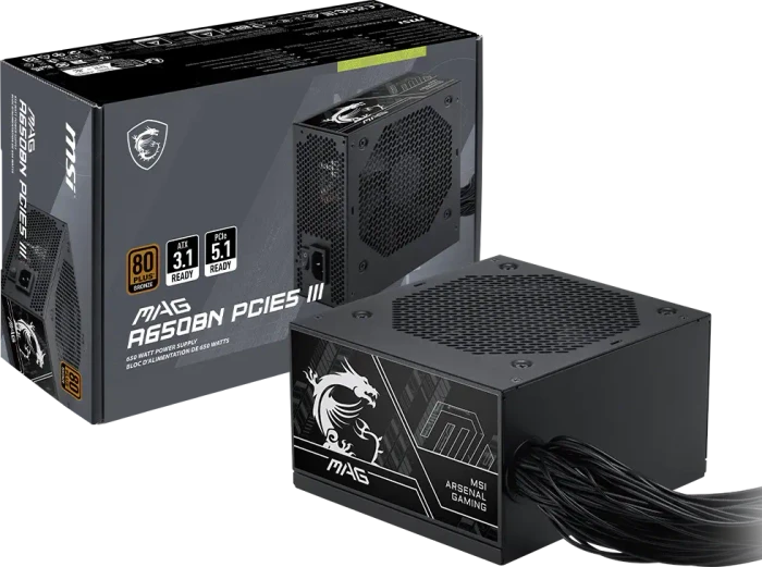 MSI MAG A650BN PCIE5 III 650W, ATX 3.1