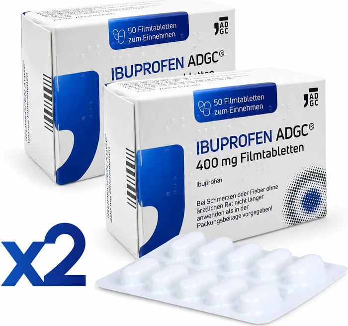 Zentiva Ibuprofen ADGC 400mg Filmtabletten, 50 Stück