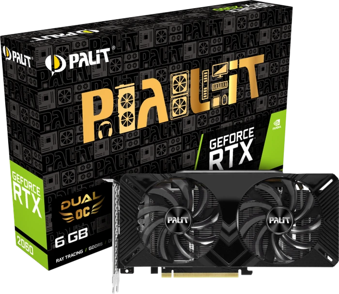 Palit GeForce RTX 2060 Dual OC, 6GB GDDR6, DVI, HDMI, DP