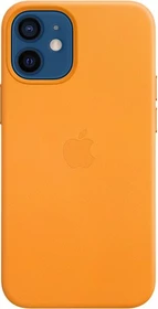 Apple Leder Case mit MagSafe für iPhone 12 Mini california poppy