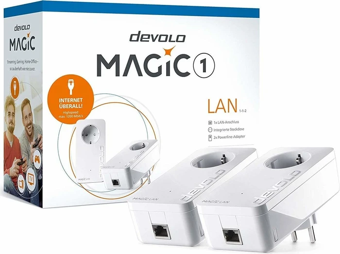 devolo Magic 1 LAN Starter Kit, G.hn, RJ-45, 2er-Pack