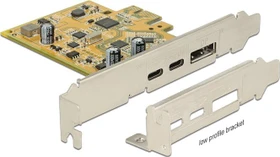 DeLOCK PCIe Adapter, 2x USB-C, 1x DisplayPort-In, PCIe 3.0 x1