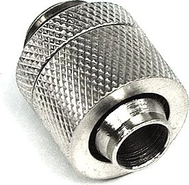 Aquatuning Schlauchanschluss, G1/4" auf 13/10mm, silber vernickelt