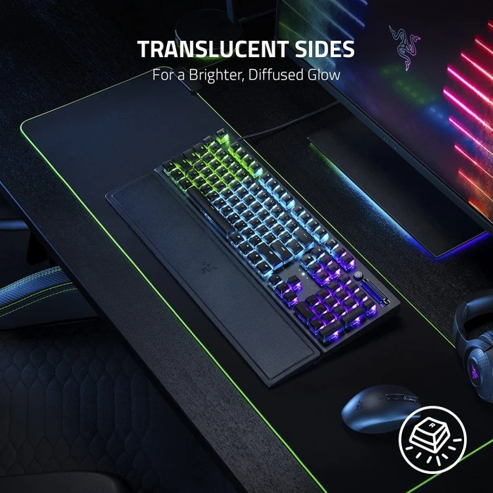 Razer Phantom Pudding Keycap Upgrade Set, Kunststoff (ABS), Classic Black, schwarz, 128 Tasten, ISO-DE