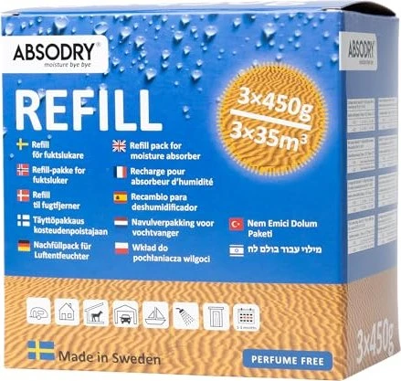 Absodry Classic Nachfüllpackung, 1.35kg (3x 450g)