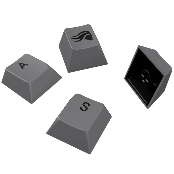 Glorious GPBT Basics Keycaps, Kunststoff (PBT), Armor Grey, grau, 130 Tasten, ANSI-US
